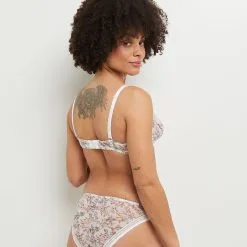 BEBEL SOUTIEN-GORGE CORBEILLE IMPRIME MULTICO BLANC -Culottes RougeGorge Soldes 20068400 D