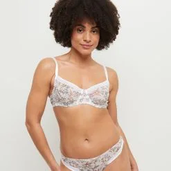 BEBEL SOUTIEN-GORGE CORBEILLE IMPRIME MULTICO BLANC