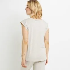 Bambi TEE SHIRT MANCHES COURTES COTON BEIGE -Culottes RougeGorge Soldes 20070502 D