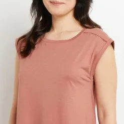 Bambi NUISETTE MANCHES COURTES COTONi ROSE -Culottes RougeGorge Soldes 20071200 Z