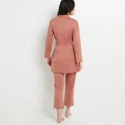 Bambi DESHABILLE COTON ROSE -Culottes RougeGorge Soldes 20071700 D