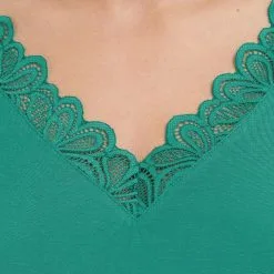 SYARA TEE SHIRT MANCHES COURTES VERT -Culottes RougeGorge Soldes 43186804 Z