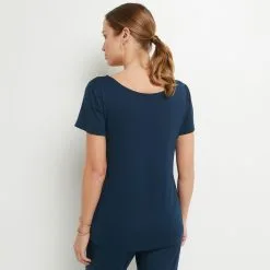 SYARA TEE SHIRT MANCHES COURTES MARINE -Culottes RougeGorge Soldes 43186805 D