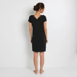 SYARA NUISETTE MANCHES COURTES NOIR -Culottes RougeGorge Soldes 43187500 D