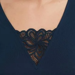 SYARA NUISETTE MANCHES COURTES MARINE -Culottes RougeGorge Soldes 43187501 Z