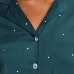 AROME CHEMISE DE PYJAMA VISCOSE VERT -Culottes RougeGorge Soldes 43193301 Z