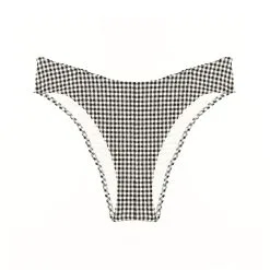 Bonnie Maillot Culotte Echancrée Vichy BLANC/NOIR -Culottes RougeGorge Soldes 77009400 Z