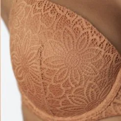 DAYA Soutien-gorge Coques Armatures CARAMEL -Culottes RougeGorge Soldes 77011300 Z