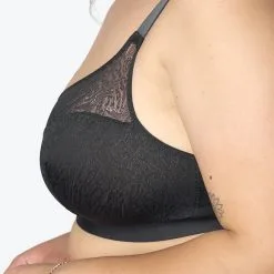 OLENA Soutien-gorge Sans Armatures NOIR -Culottes RougeGorge Soldes 77011800 Z