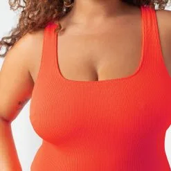 EGO MAILLOT 1P MAILLE GAUFREE ORANGE -Culottes RougeGorge Soldes 77015100 Z