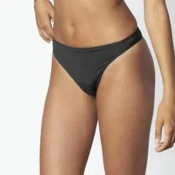 Culottes Menstruelles Femme | Dolivia Tanga Menstruel Petit Flux Micro Noir | RougeGorge