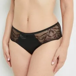 Shorty & Shorty-String Femme | Automne Shorty Dentelle Noir/Acajou | RougeGorge