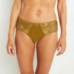 Shorty & Shorty-String Femme | Azur Shorty Tulle Brode Jaune | RougeGorge