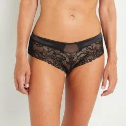 Shorty & Shorty-String Femme | Trinity Shorty Dentelle Noir | RougeGorge